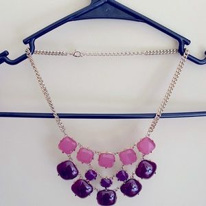 Pink and purple statement necklace.